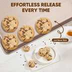 Sakerplus Nonstick Baking Sheet Pan Set of 3, Heavy Duty Cookie Sheets - Image 7