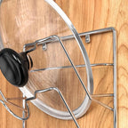 Simple Houseware Wall Door Mounted Pot Lid Rack, Chrome Finish - Image 5