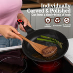 PriorityChef Wooden Spoons for Cooking, Premium 8pc Teak Wood Utensil Set - Image 3