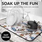 Disney Dish Drying Mats for Kitchen Counter – 16" x 18" Absorbent Kitchen - Image 2