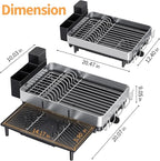 Urackify Dish Rack for Kitchen Counter, 304 Stainless Steel Dish Drying Rack - Image 7