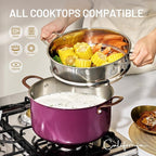 CAROTE 8QT Full Clad Tri Ply Stainless Steel Stock Pot - Image 5