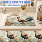 Vintage Rooster Dish Drying Mat - Image 4