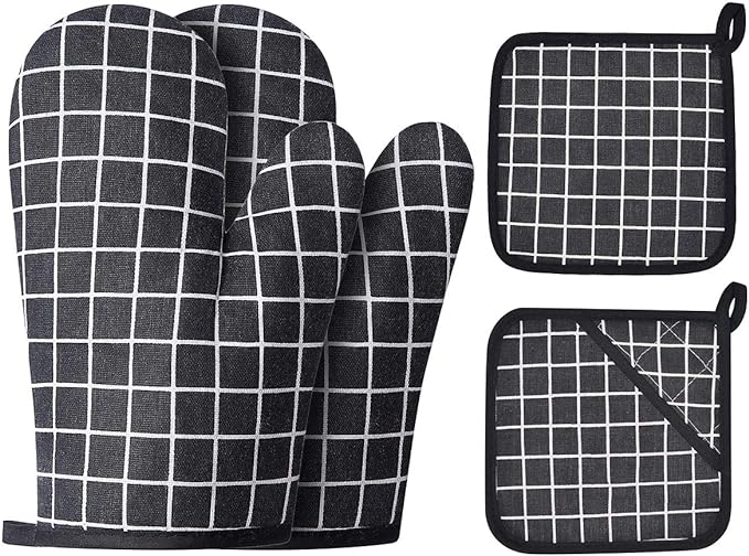 Oven Mitts and Potholders BBQ Gloves-Oven Mitts and Pot Holders by Win+Change