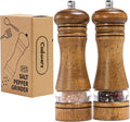 Wooden Salt and Pepper Grinder Set, Premium Oak Wood Salt Grinders Shakers by MJINGMEI
