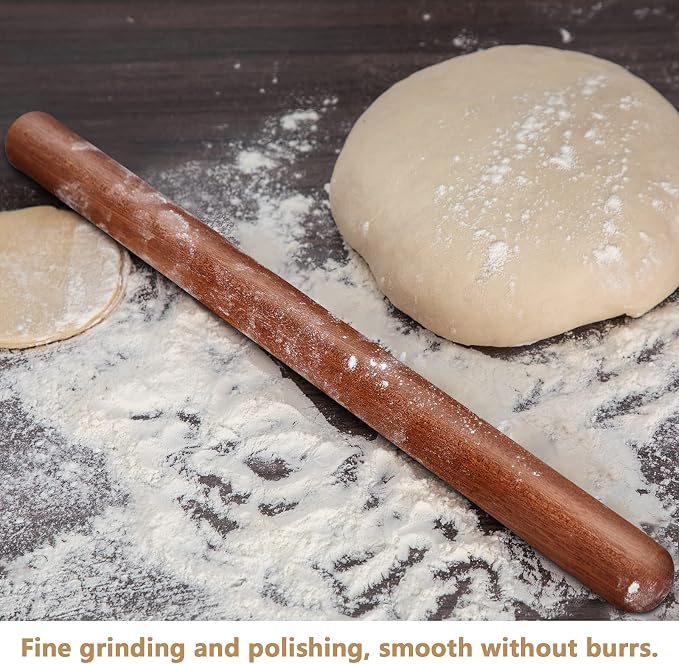 Aisoso French Rolling Pin, 17.7 Inches Wood Rolling Pin - Image 5