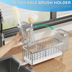 Cisily Sponge Holder for Kitchen Sink, Sink Caddy Organizer - Image 4
