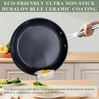 Nuwave Healthy Duralon Blue Ceramic Nonstick Cookware Set, Diamond Infused - Image 5