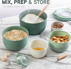 COOK WITH COLOR Prep Bowls with Lids- Wide and Deep Nesting Plastic Small - Image 2