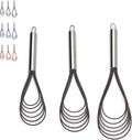 Flat Whisks Stainless Steel, 3 Pack 10''+11''+12'' Set Premium Sturdy-6 by Jell-Cell