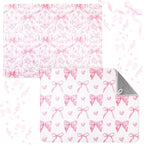 SiliFine 2 Pcs Large Coquette Pink Bow Dish Drying Mat Large by SiliFine