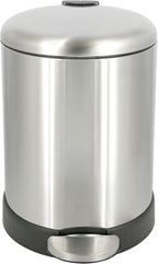 Glad Small Trash Can, 1.2 Gallon | Round Stainless Steel Garbage Bin - Image 8