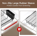 Over the Sink Expandable Dish Drainer Drying Rack In Stainless Steel - Image 7
