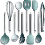 COOK WITH COLOR Silicone Cooking Utensils, Kitchen Utensil Set, Cooking Utensils by CookwithColor