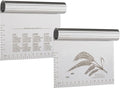 2PCS Dough Pastry Bench Cutter Scraper, OLULU Stainless Steel Kitchen Food by OLULU