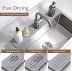Faucet Mat for Kitchen Sink -Diatomite Stone Drying Mat for Kitchen Counter & - Image 2