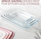 COOK WITH COLOR 8 PC. Glass Baking Dish Set with Lids - Image 4