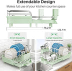 SNTD Dish Drying Rack, Expandable Dish Rack - Image 3