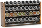 NESAPTO Spice Rack Organizer for Cabinet, Wood 4-Tier Vertical Seasoning by NESAPTO
