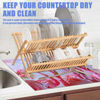 Spring Summer Flamingo Dish Drying Mat - Image 5