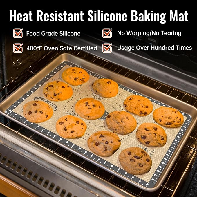 Silicone Mat for Baking, Extra Thick Silicone Baking Mat - Image 6