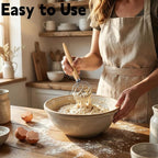 TEEVEA Danish Dough Whisk for Sourdough Bread, Wooden Handle Stainless Steel - Image 8