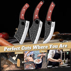 Huusk Butcher Knife Set of 3- Japanese Knife Set - Image 6