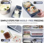 Silicone Freezer Tray with Lid Soup Freezer Container Molds with Steel - Image 6