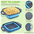 Silicone Collapsible Colander Sink Colander Collapsible Camping Versatile - Image 5