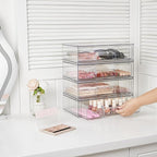 Vtopmart 12.1''W Clear Stackable Storage Drawers, 3 Pack Acrylic Plastic - Image 4