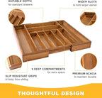 Large Premium Acacia Silverware Organizer - Image 5