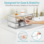 Vtopmart 12.1''W Clear Stackable Storage Drawers, 4 Pack Acrylic Plastic - Image 7