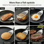 Stainless Steel Fish Spatula, 12.2" Slotted Metal Turner - Image 2