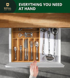 ROYAL CRAFT WOOD Luxury Bamboo Utensil Rack and Silverware Organizer, Kitchen - Image 5