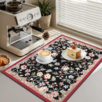 LOKHOM Floral Dish Drying Mat, Cuttable Hide Stain Drying Mat - Image 4