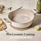 CAROTE 4.5Quart Stock Pot with Lid, Non Toxic Ceramic Soup Pot, Nonstick - Image 3