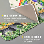 St Patricks Day Drying Mat Samll Lucky Clovers Green Kitchen Decor Counter Mats - Image 3