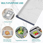 BBXTYLY Extra Large Expandable Roll Up Dish Drying Rack, Over The Sink Drying - Image 5