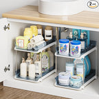 Delamu 2-Tier Multi-Purpose Bathroom Under Sink Organizers and Storage by DELAMU