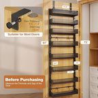 Pantry Door Organizers and Storage, 8-Tier Large Metal Heavy-Duty Frame Over - Image 2