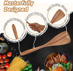 Kitchen Utensil Set | 17-Piece Wooden Cooking Utensils - Image 7