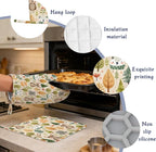 Cute Animals Oven Mitts and Pot Holders Fall Trees Leaves Silicone Kitchen - Image 4