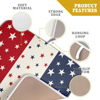 Blue Red White Star July of 4th Patriotic Dish Drying Mat - Image 3
