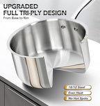 MICHELANGELO Triply Stainless Steel Saucepan Set - Image 2