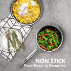 Sauce pan with lid, 1.5 Quart Hybrid Nonstick Sauce pans set, Stainless Steel - Image 2
