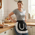 Women’s Waist Aprons with White Pockets Half Server Home Waitress Vintage - Image 2