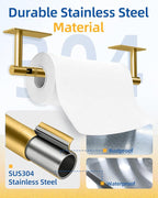 RUACQ Paper Towel Holder Under Cabinet, Wall Mounted or Adhesive Stainless - Image 5