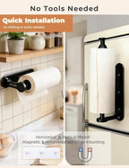 Magnetic Paper Towel Holder, One-Handed Tear Paper Towel Holder - Image 5