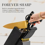 Personalized Black and Gold Knife Set - Image 7