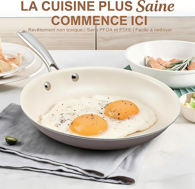 9.25 Inch Ceramic Nonstick Frying Pan Skillet - Image 7